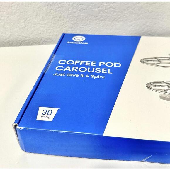 Ananda’s - Coffee Spinning Carousel Plastic White/Clear NEW in Box, 30 Pods - Picture 4 of 5